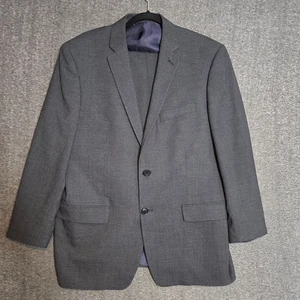 John Varvatos Mens 2 PC Suit 44 Reg 38x27 Grey Check Jacket Pants - Picture 1 of 20