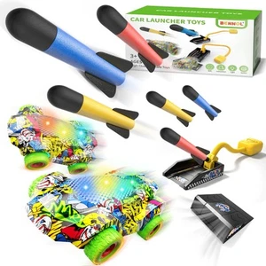 Toddler Toys Gifts for 3-6 Year Olds, 6 Foam Rocket & 2 Car Launcher Outdoor ... - Picture 1 of 6
