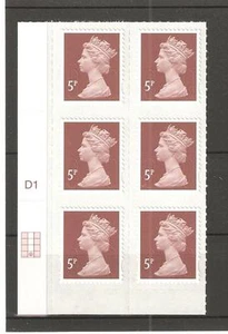MACHIN CYLINDER BLOCK - 5P - D1 SELF ADHESIVE MID 4  DOT - Picture 1 of 1