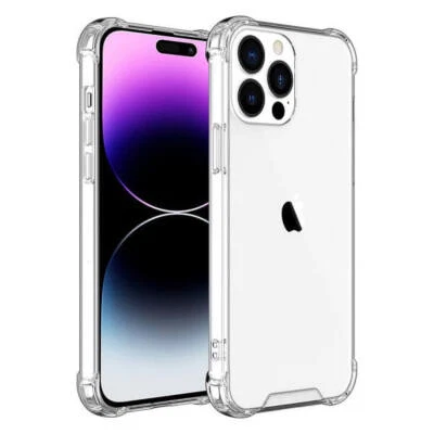 For iPhone 15 14 13 11 Pro Max Mini XR XS Clear Cover Shockproof Heavy Duty Case - Image 1 of 4