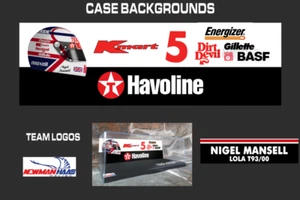 Fondo personalizado Nigel Mansell Lola T93/00 para estuche F1 Minichamps 1/18 1/43 - Imagen 1 de 1