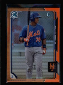 JHOAN URENA 2015 BOWMAN CHROME #BCP98 ROOKIE ORANGE REFRACTOR #20/25 AY9502