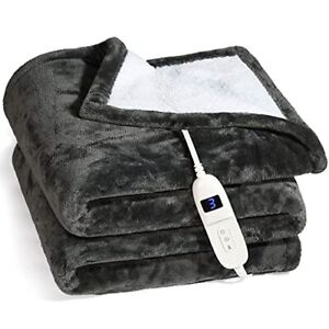 HEATED BLANKET Electric Throw with Hand Controller 10 Setting 50x60 MEDICAL KING
