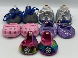 Lotto di 5 scarpe Build A Bear sandali scarpe da tennis scintillanti Crocs Skechers - Foto 1 di 9