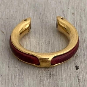 HERMES Hermes Ring Leather Combination Ring Bordeaux - Picture 1 of 4