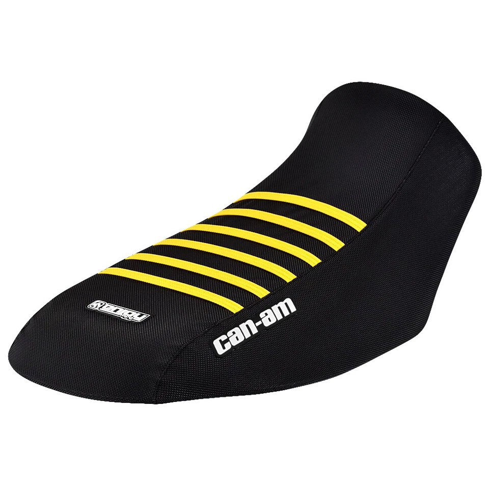 Cubierta de asiento con pinza Can Am Renegade Gen 2 2012-2022 costillas negras/amarillas #294 Foto 1 de 4