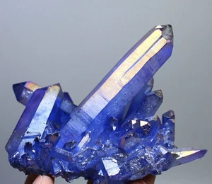 0,89 lb Colorido Aura Cuarzo Cristal Titanio Bismuto Silicona Racimo Arco Iris - Imagen 1 de 11