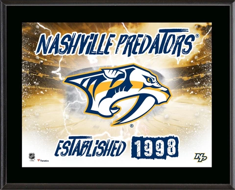 Nashville Predators 10.5x13 Horizontal Team Logo Plaque Authentic Cover