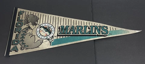 Vintage 1990’s Florida Marlins 1994 Team Pennant MLB Trinch MFG 29.5” Long Cover