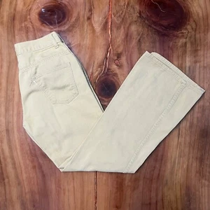 Jeans Levi's donna anni 70 vita media svasato denim cotone 25 x 28,5" beige marrone D3-4 - Foto 1 di 7