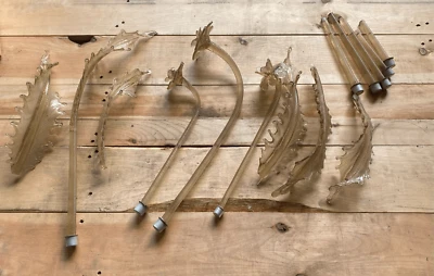 Gran Lote de Piezas de Repuesto Araña Veneciana Murano Vintage Hoja Flor Bro Foto 1 de 4