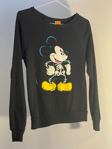 Disney Grande Mickey Mouse Esqueleto Suéter Negro Jerry Leigh - Imagen 1 de 4