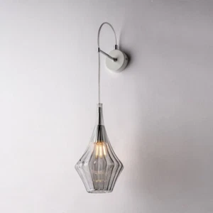 Applique da parete design moderno in vetro fumè 1 luce bon-515 - Imagen 1 de 1