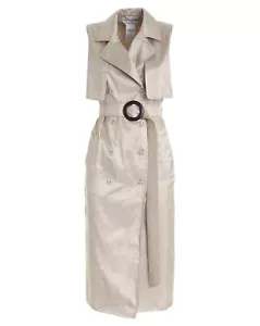 MAX MARA Bora Seidenshantung Trenchkleid in beige Größe IT 40/US 6 - Bild 1 von 5