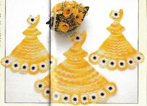 Centrini Damigella Lady - da 8-1/2 a 10" - maglia cro lucida - SOLO modello uncinetto - Foto 1 di 2