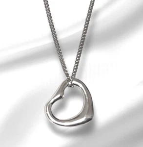 Silver Floating Heart Pendant 925 Sterling Silver 14.7 x 12mm + 18” Chain Boxed - Picture 1 of 5