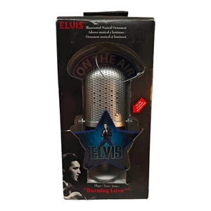 ELVIS Presley Illuminated Musical Microphone Ornament Burning Love - Picture 1 of 11