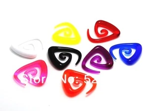 Triangle Spiral Stretcher Earplug Earring Taper Ear plug Flesh Tunnel Expander 1 - Picture 1 of 3