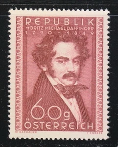 Austria 1950 MNH Mi 948 Sc 569 Moritz Michael Daffinger, painter ** - Picture 1 of 2