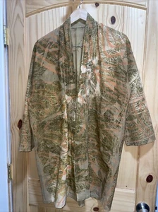 OOAK Over Jacket, Floral print cotton fabric multicolor size large/xlarge - Picture 1 of 5
