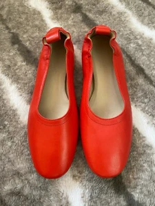 Nuevo con caja Everlane rojo el cuero guante plano para mujer talla 5 - Imagen 1 de 5