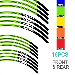 Green 21" 19" MX Bike Wheel Stickers L01B For TM Racing 300 / MX300 07-21 20 - Picture 1 of 13