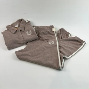 Victoria’s Secret PINK Fleece Long Sleeve Sweater-Sweat Pants Set Beige XXL NWT - Picture 1 of 19
