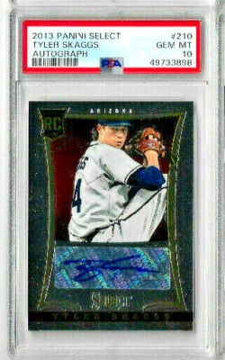 2013 Panini Select Tyler Skaggs Auto PSA 10    - Image 1 of 2