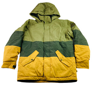 Burton DryRide Youth Hooded Insulated Ski Jacket Light/Green/Mustard • XL