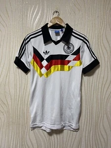 GERMANY 90s RETRO HOME FOOTBALL SHIRT SOCCER JERSEY ADIDAS sz XS - Picture 1 of 11