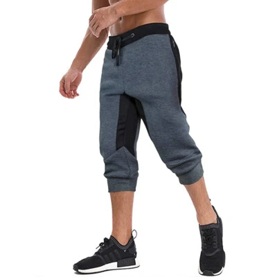 Pantalones Cortos Capri 3/4 Para Hombre Correr Entrenamiento Sudaderas Informales Algodón Pantalones Foto 1 de 4