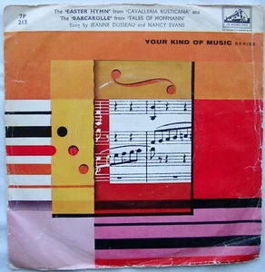 HMV 7P 213 Jeanne Dusseau & Nancy Evans - The Easter Hymn & The Barcarolle 7" - Picture 1 of 4