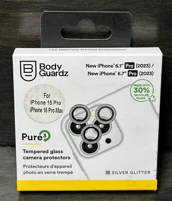 Bodyguardz Tempered Glass Camera Protector iPhone 15 Pro Max / 15 Pro - GLITTER - Image 1 of 2