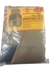 Bob Allen Shooting Vest Mens Medium S/M Brown Canvas Mesh Hunting Mesh Adult - Picture 1 of 4