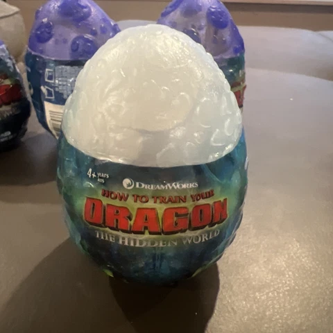 NEW How To Train Your Dragon Hidden World Baby Light Fury Green Eyes Egg Plush Cover