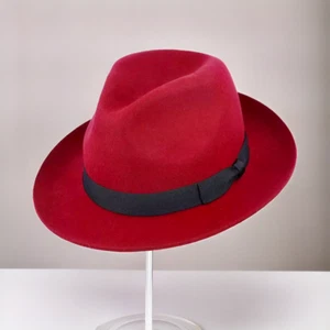 Hombres 100% Fieltro Lana Gladwin Bond Alambre Sudadera Fedora Hecho a Mano Sombrero Vintage - Imagen 1 de 15