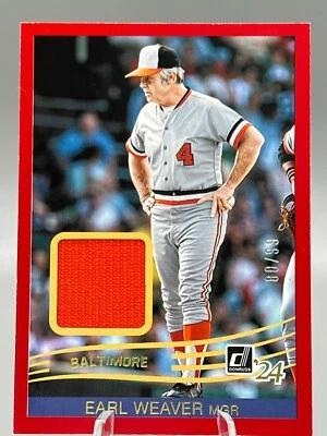 2024 Donruss Baseball Earl Weaver Retro 1984 Materials  Relic - Image 1 of 3