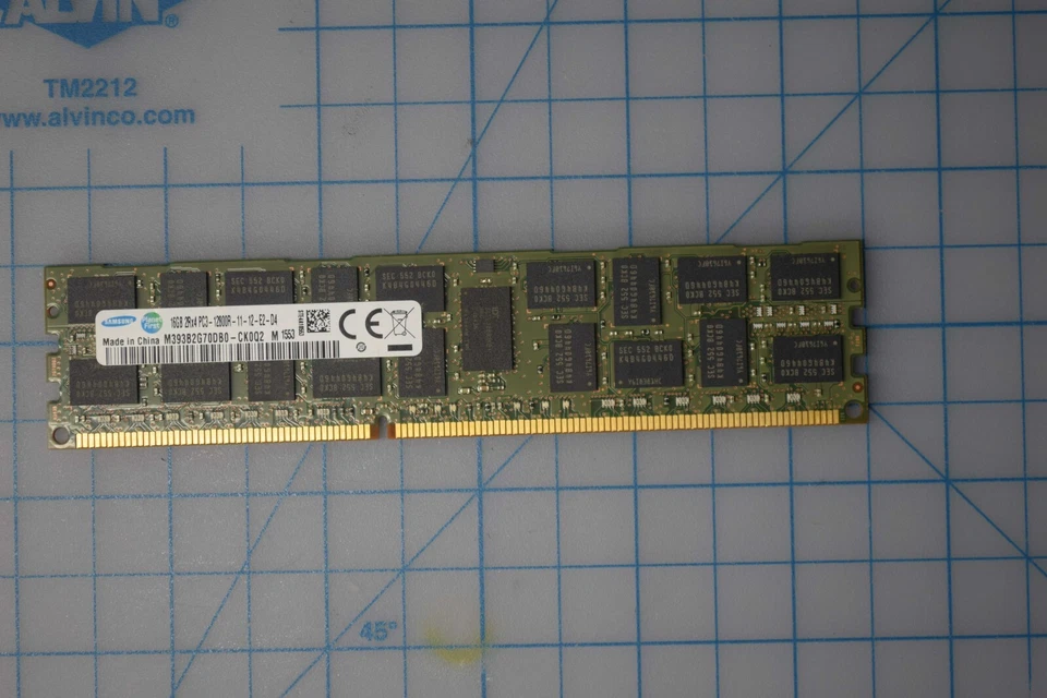SAMSUNG 2GB 1Rx8 PC3-12800R Dddr3 ECC Server Memory Ram Grade A M393B5773DH0-CK0 - Image 1 of 2