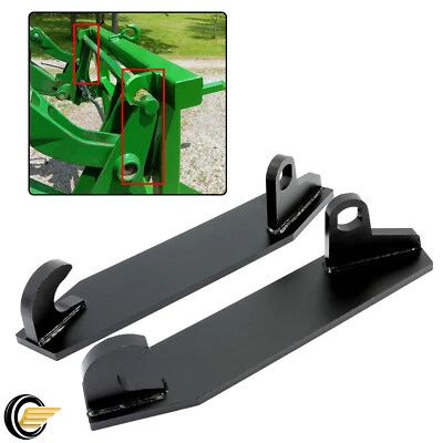 2Pcs Mounting Brackets Fits John Deere Global Euro Loaders Tractor Attachment - Image 1 of 4