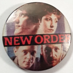 1980's New Order Rock Pop music Band Plastic/Tin Badge 25mm Dia. Blue Monday - Picture 1 of 2