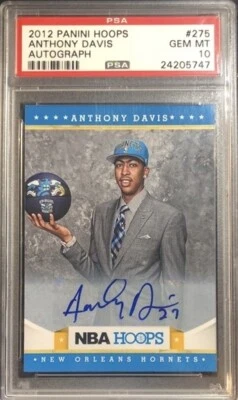 Anthony Davis 2012-13 NBA Hoops Rookie Autograph #275 PSA 10 - Image 1 of 2