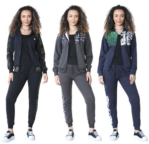 Womens Tracksuit Zip Up Women’s Sportswear Set 3 Pieces Vest Terry Tracksuit UK - Picture 1 of 23