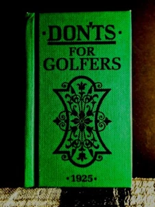 Don'ts For Golfers 1925 Reprint Miniature Hardcover Book - Picture 1 of 3