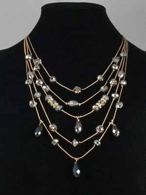 梅西百货 I.N.C. International Concepts Goldtone Hematite Smoke Illusion 项链 — 第 1/2 张图片