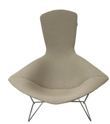 Sillón Knoll Bertoia Bird años 60 en Boucle neutro Foto 1 de 4
