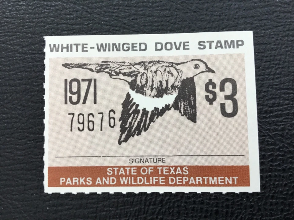 ICOLLECTZONE  US Texas 1971 White Dove Hunting Stamp XF NH - Image 1 of 1