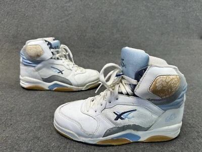 Vintage Asics Gel High Top Shoes Size 9 80s 90s Fitness Made In Korea Blue White - Image 1 of 4