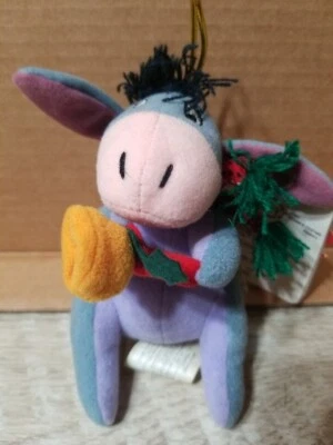 Disney Eeyore 1999 Christmas To Remember Plush Ornament Winnie Pooh Friend Toy - Image 1 of 4