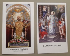 Santino San Lorenzo di Frazzano Holy Card lotto di 2 Santini Patrono Frazzano' - Picture 1 of 5