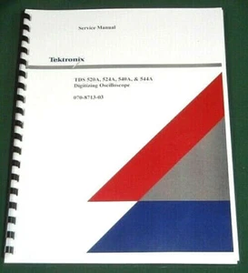 Tektronix TDS520A TDS524A TDS540A Service Manual: Comb Bound & Protective Covers - Picture 1 of 1
